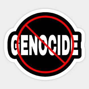 🚫 GENOCIDE - Front Sticker